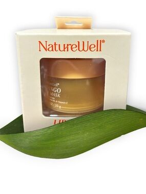 NatureWell Mango Lip Mask — Orange & Cream Packaging